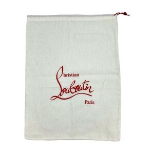 New - Christian Louboutin White Flannel Dust Bag - 11.5" W x 14.5" H - Qty 1